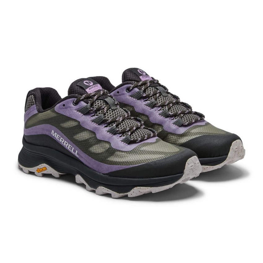 Chaussures Randonnée Merrell Moab Speed Grise/Lavande Femme | Y.A.QJZK